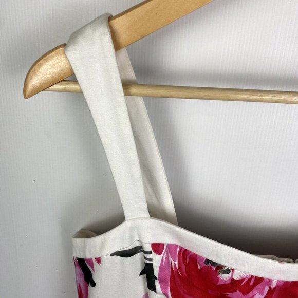 Diana Ferrari Size 10 Women's Pencil Dress White Pink Floral - Picture 4 of 8